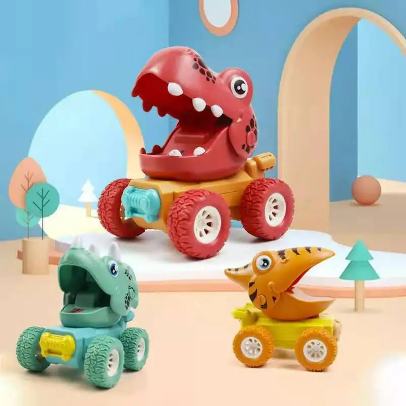 Press &amp; Go – Voiture jouet dinosaure avec lumières,