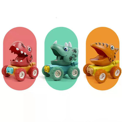 Press &amp; Go – Voiture jouet dinosaure avec lumières,