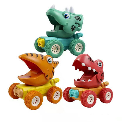 Press &amp; Go – Voiture jouet dinosaure avec lumières,